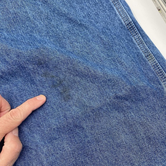 Wrangler Five Star Heritage Carpenter Blue Jeans Mens 38x32 Work Pants SPOTS - Picture 4 of 12